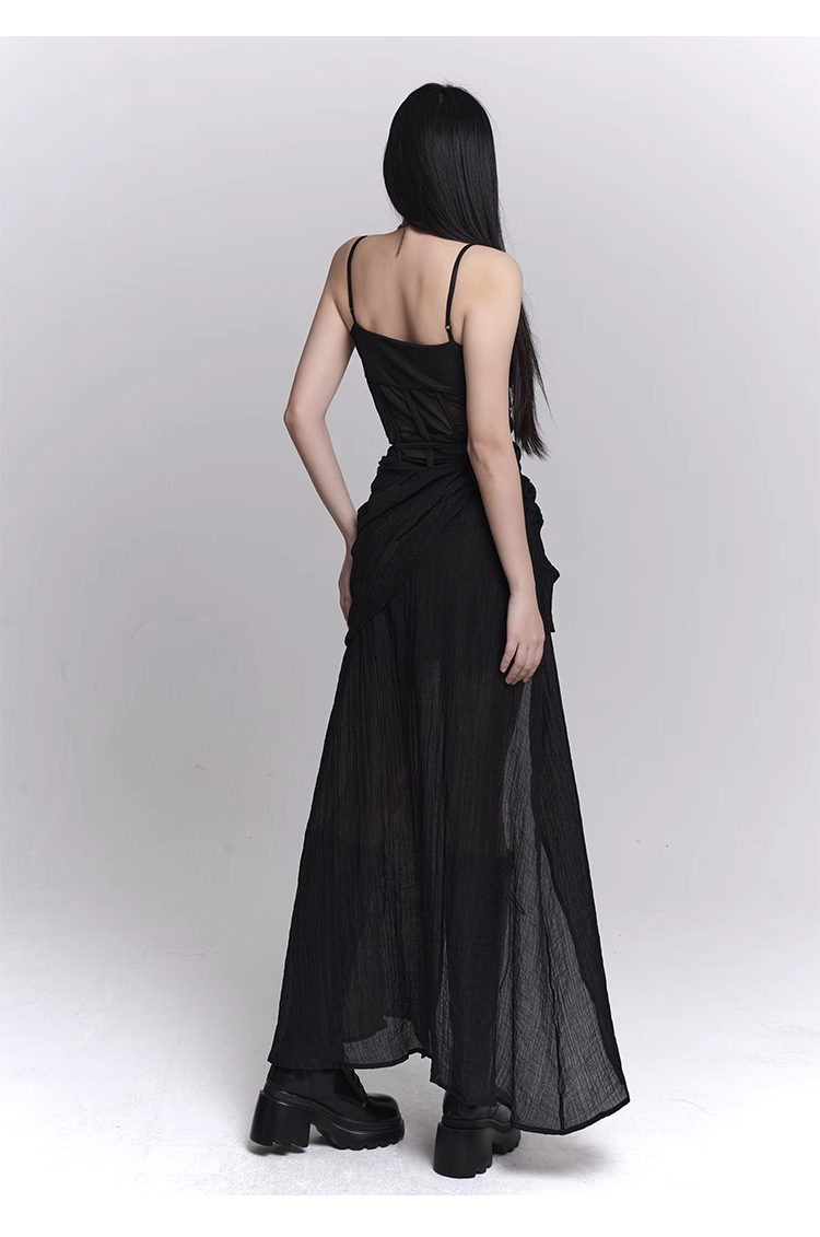 black gothic one piece dress / LG1101