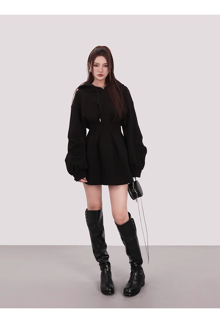 hooded sweatshirt dress/mu1102