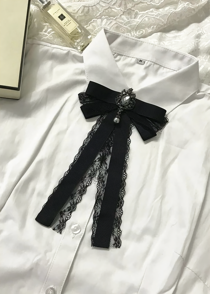 Ribbon Brooch Choker / A1146_e4r