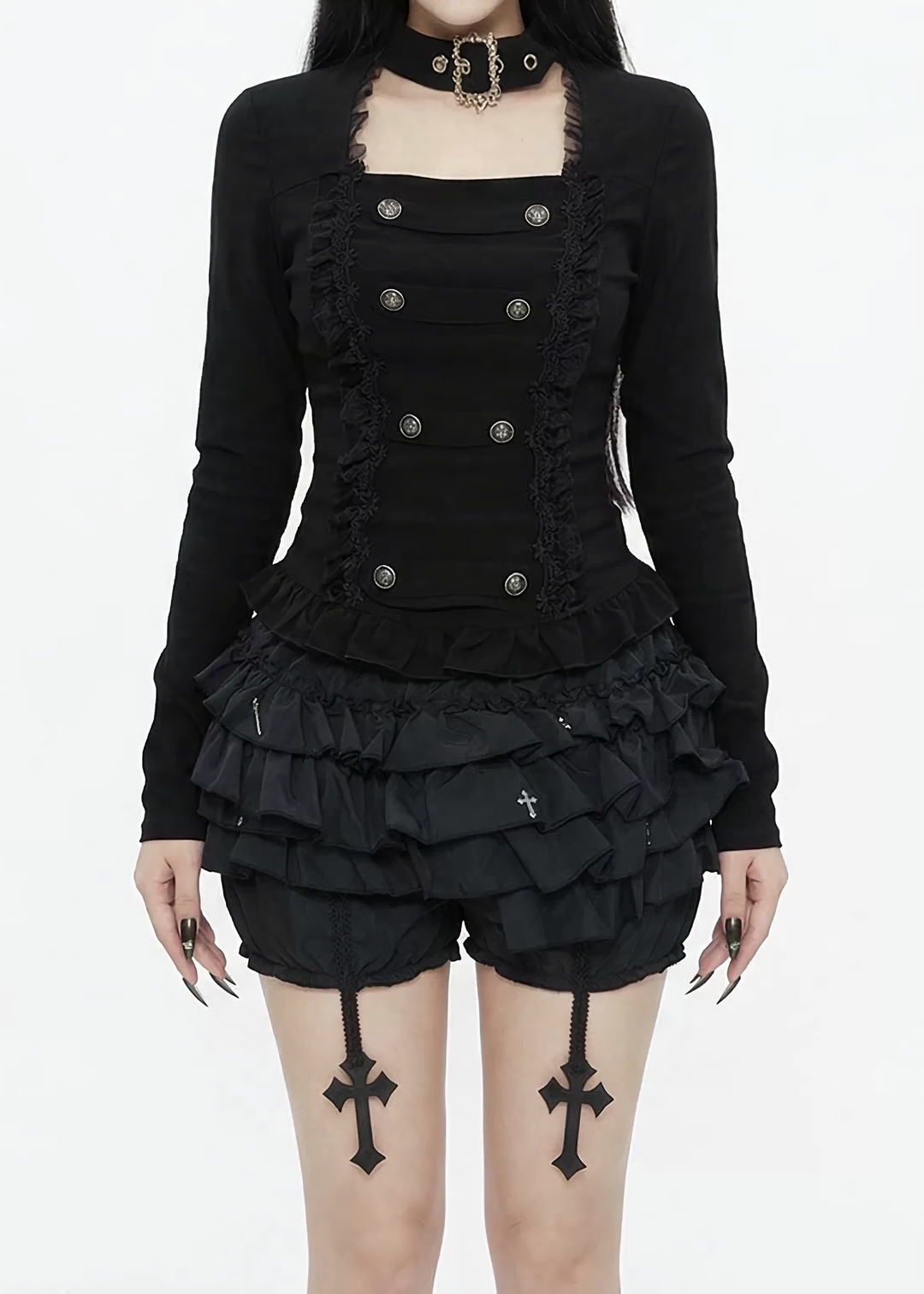 GOTHIC CHOKER CORSET TOP / LG1560