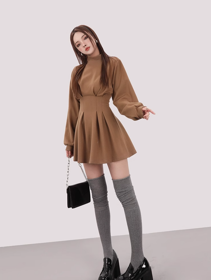 volume sleeve mini dress /mu1109