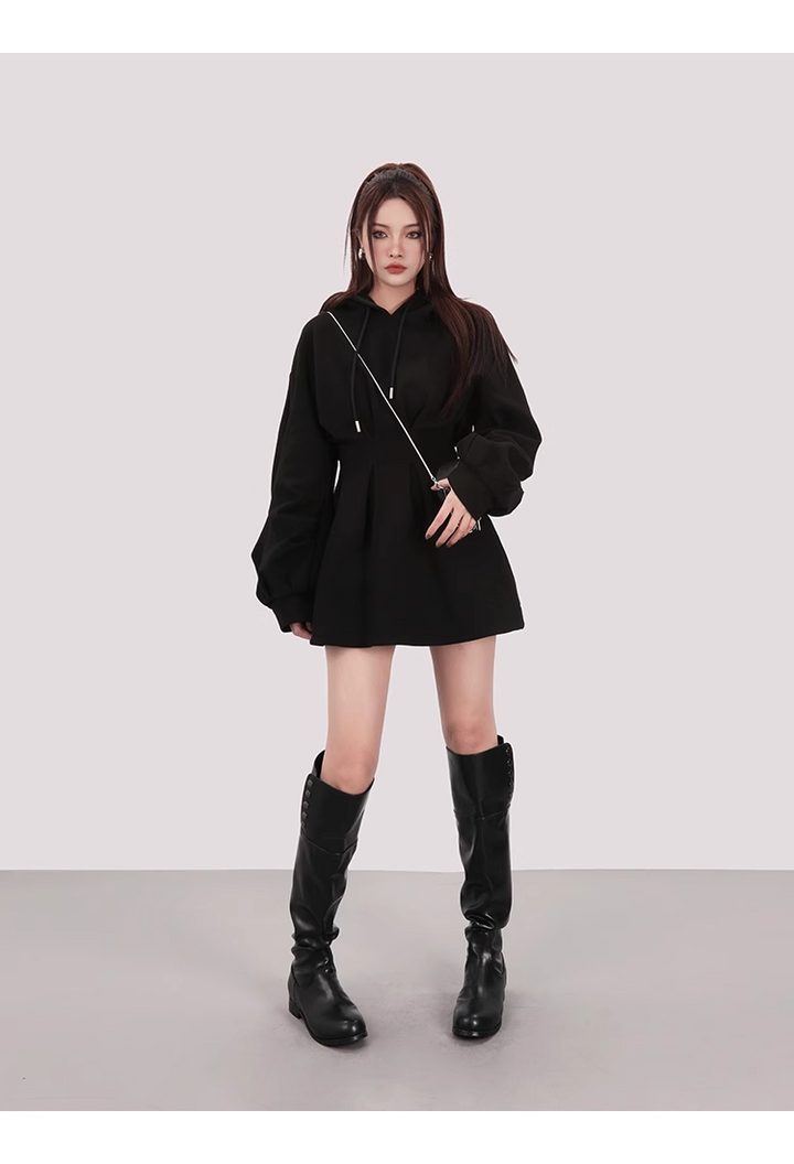 hooded sweatshirt dress/mu1102