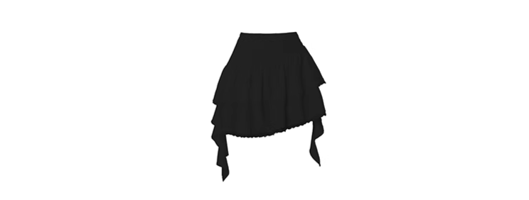 ribbon ruffle skirt/vo1108