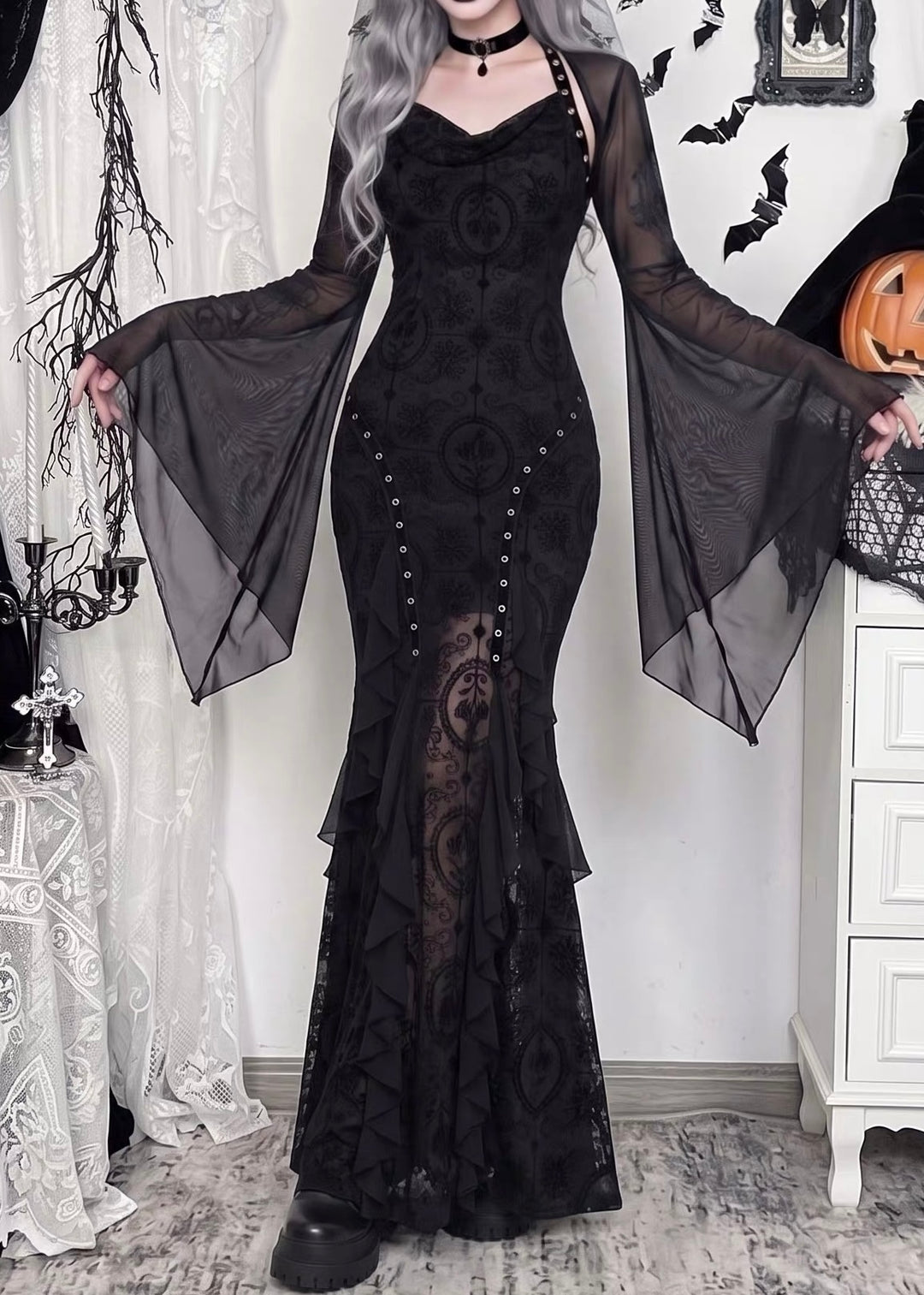 GOTHIC LACE MERMAID DRESS SET / LG1661