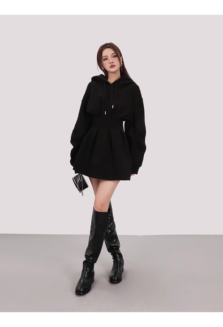 hooded sweatshirt dress/mu1102