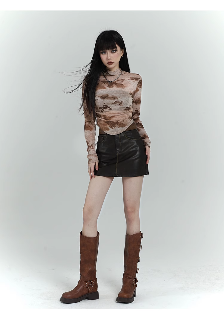 Western small long T-shirt / lg1117