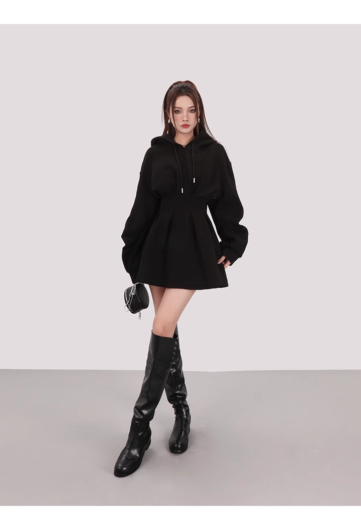 hooded sweatshirt dress/mu1102