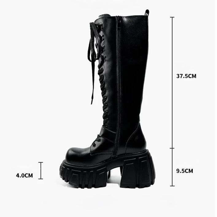lace up combat boots / v1110
