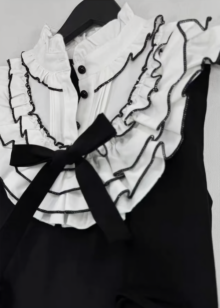 MONOTONE LAYERED FRILL DRESS /LG1621