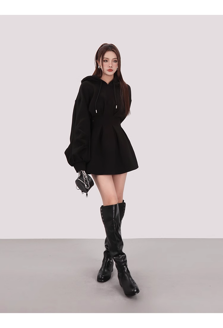 hooded sweatshirt dress/mu1102