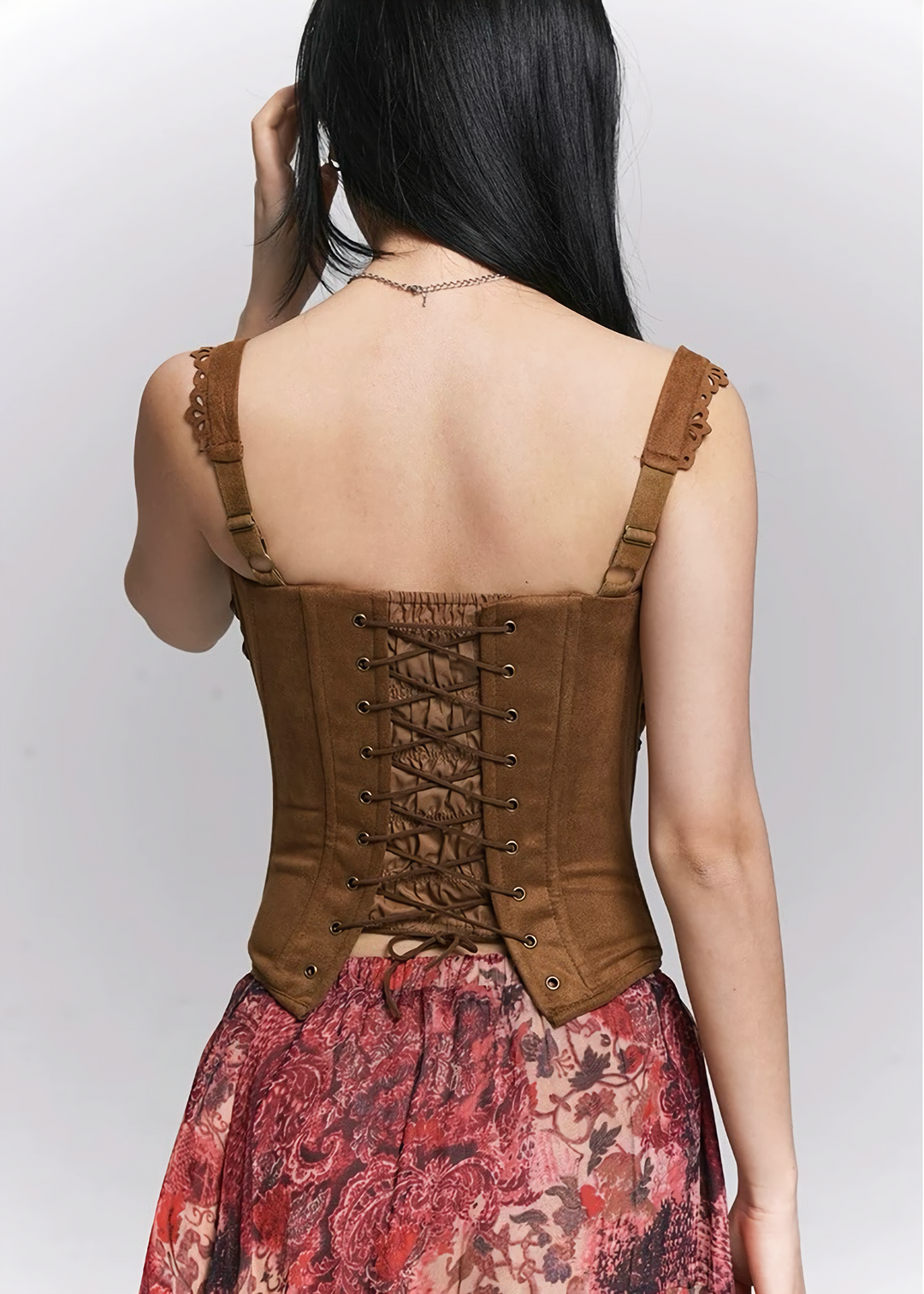 FISHBONE LACE-UP BRA VEST / LG1502