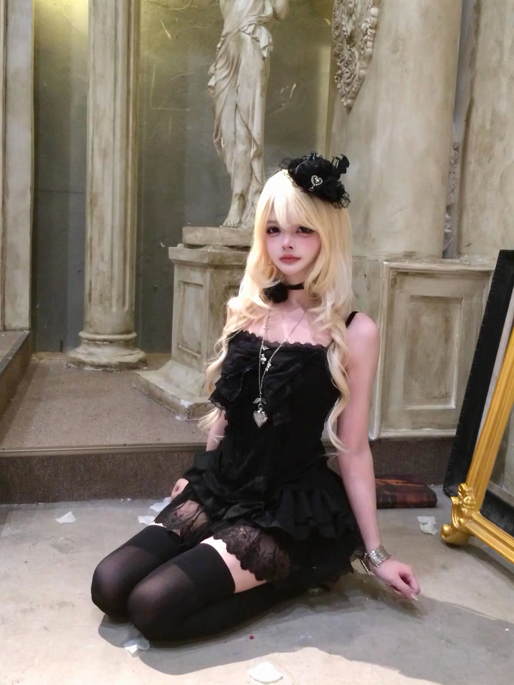 DARK LACE LAYERED CAMISOLE / LG1669