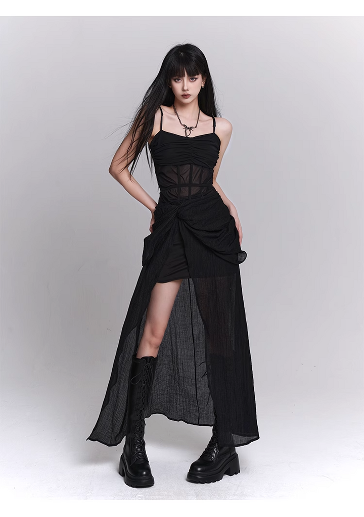 black gothic one piece dress / LG1101_e4r
