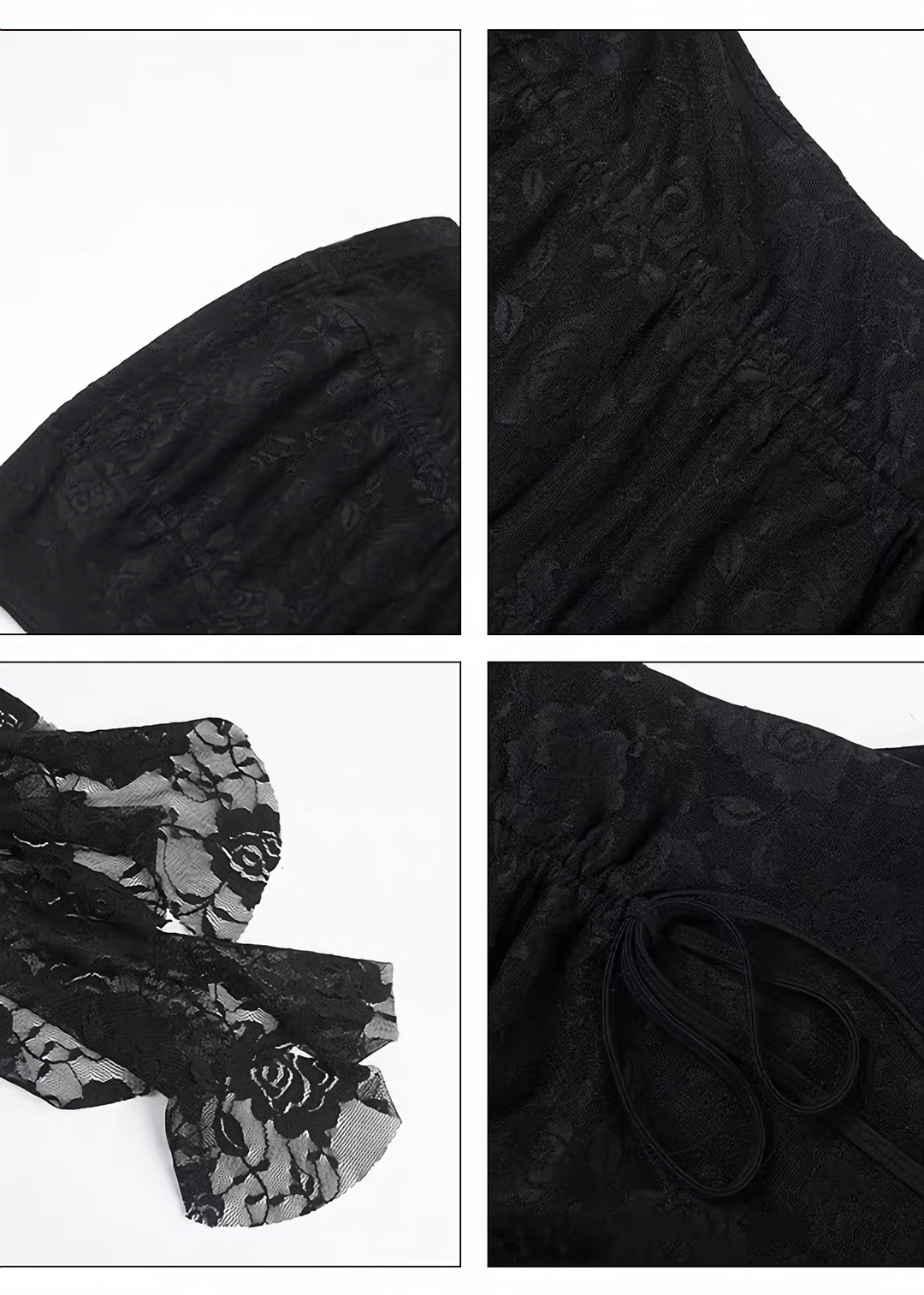 GOTHIC ASYMMETRIC LACE MINI ONEPIECE / LG1689