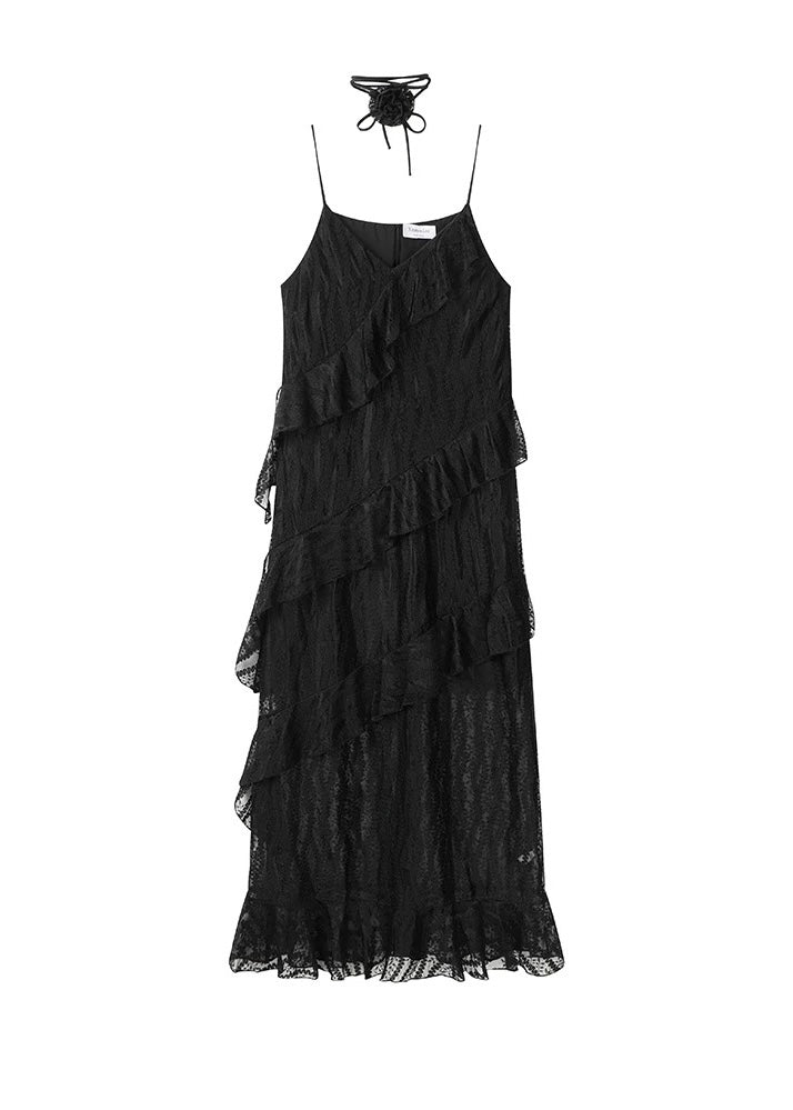 LACE LAYERED SLIP DRESS / LG1553