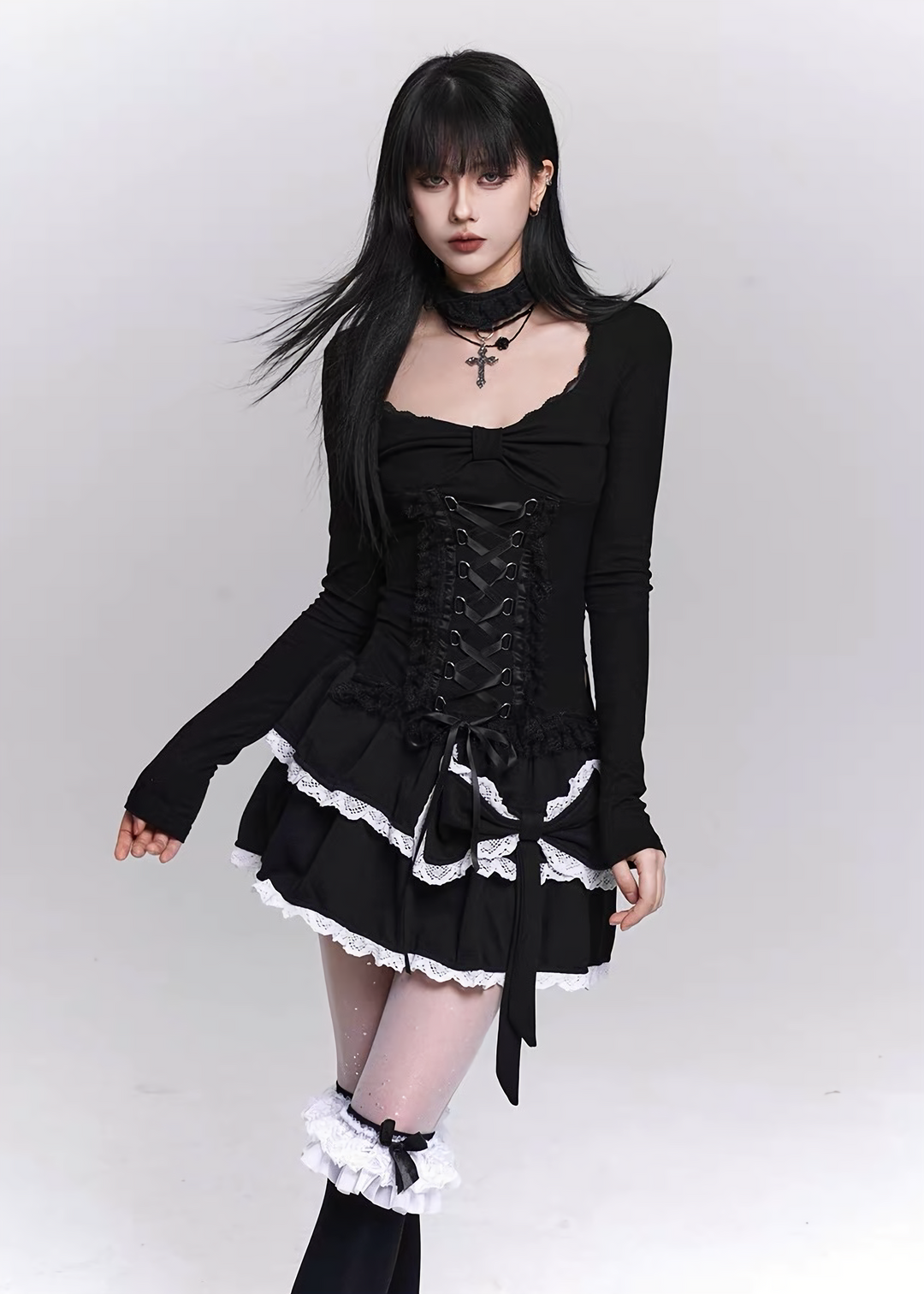 NOCTURNE CHOKER LACE TOP / LG1494