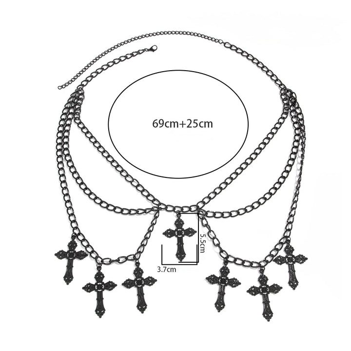 CROSS DRAPE CHAIN WAIST ACCESSORY / A1152