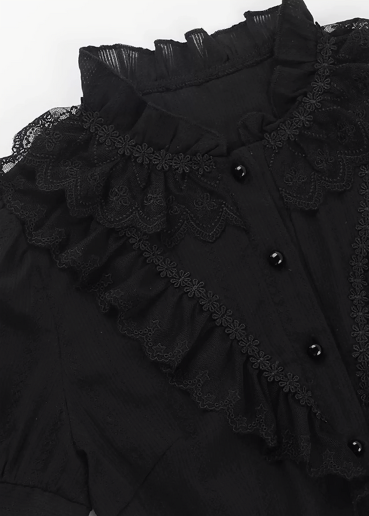 Celestial Cross Ribbon Blouse / LG1275_e4r