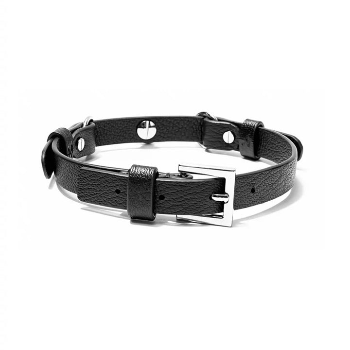 punk rock hanging ring choker / a1101