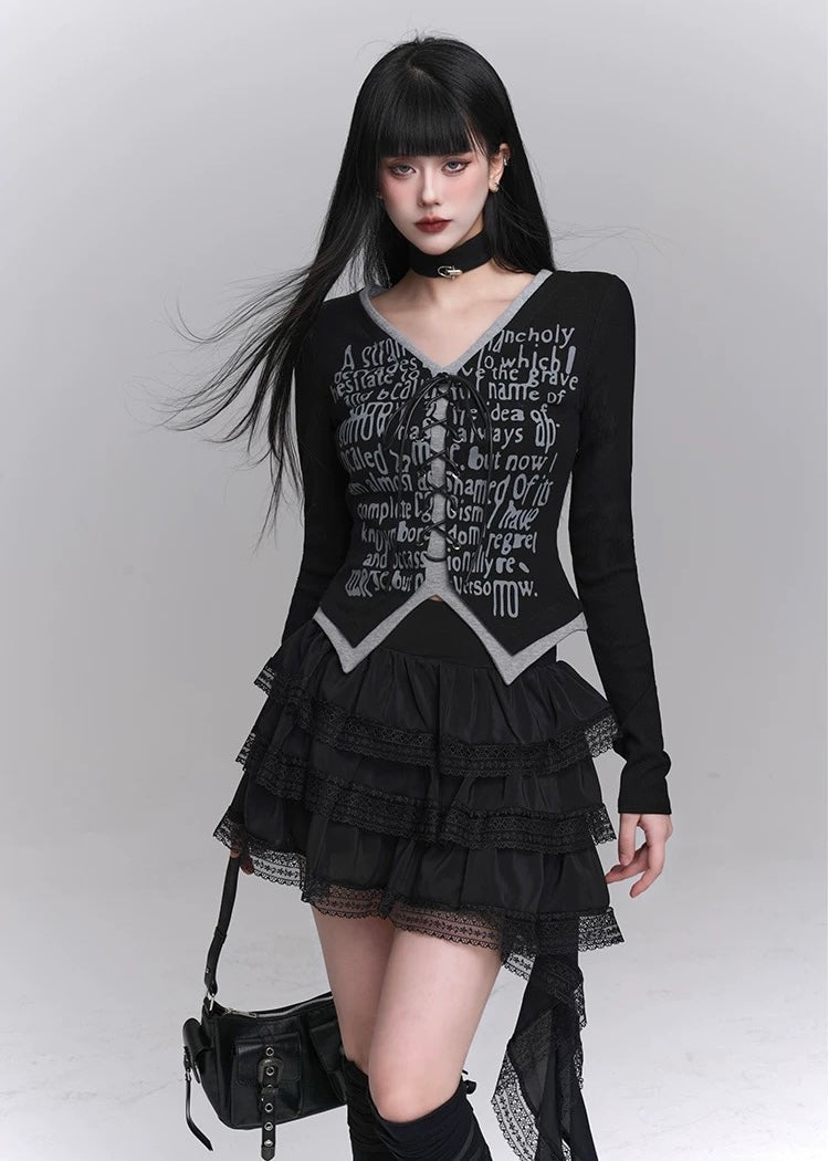 black shortcake skirt / LG1238