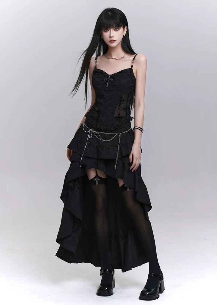 CROSS GARTER STOCKINGS / A1142