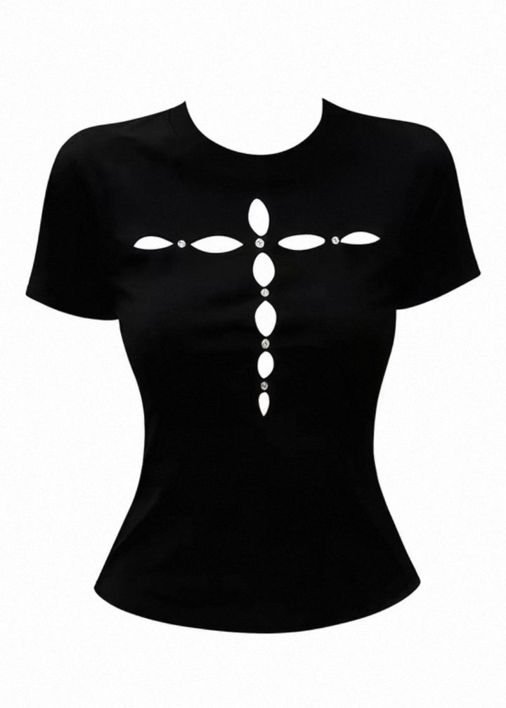 CROSS CUT TIGHT TOPS / LG1609
