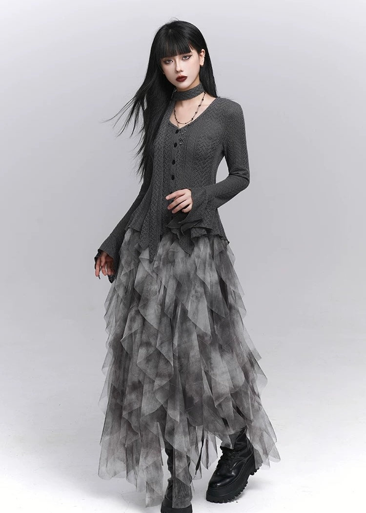 Gothic Sheer Knit cardigan / lg1348_e4r