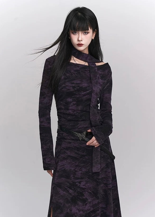 [Same-day delivery] gothic purple dress / LG1175