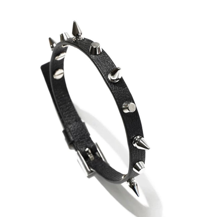 punk spike rivet choker / a1102