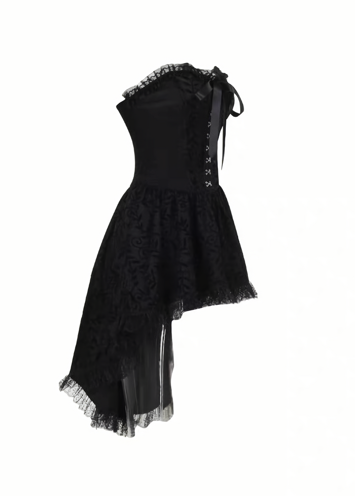 GOTHIC LACE ASYMMETRY DRESS / LG1604