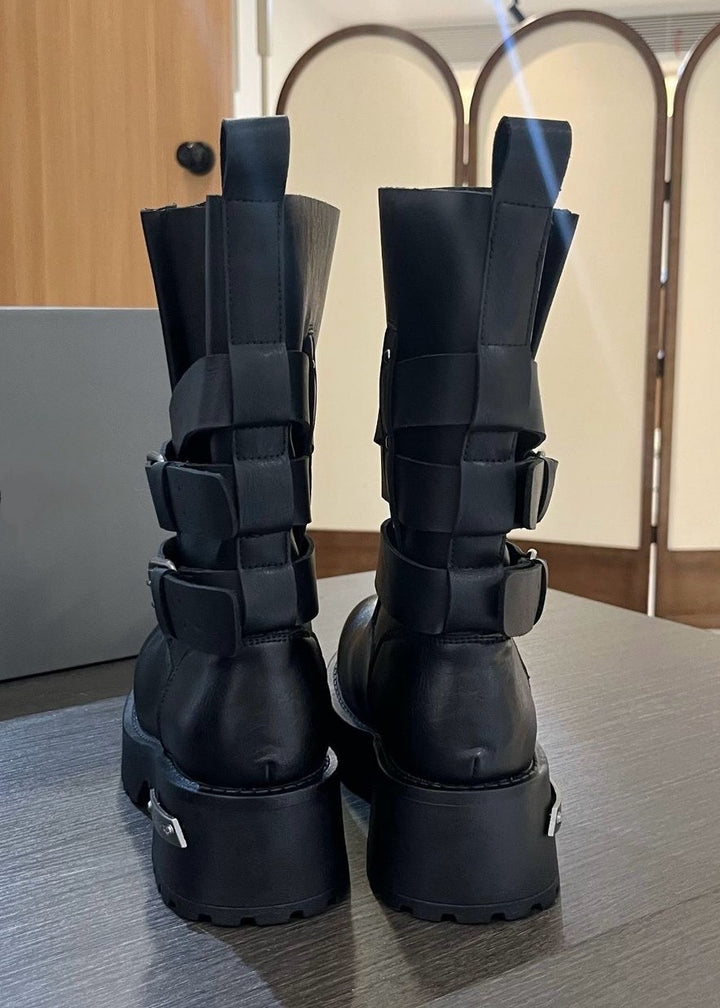 Buckle Strap Boots  / v1153