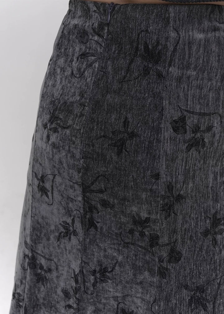 mermaid velvet long skirt / LG1158