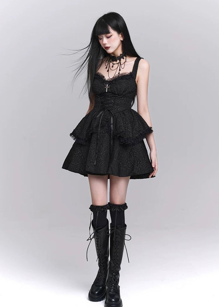 dark gothic mini dress / LG1222_e4r 