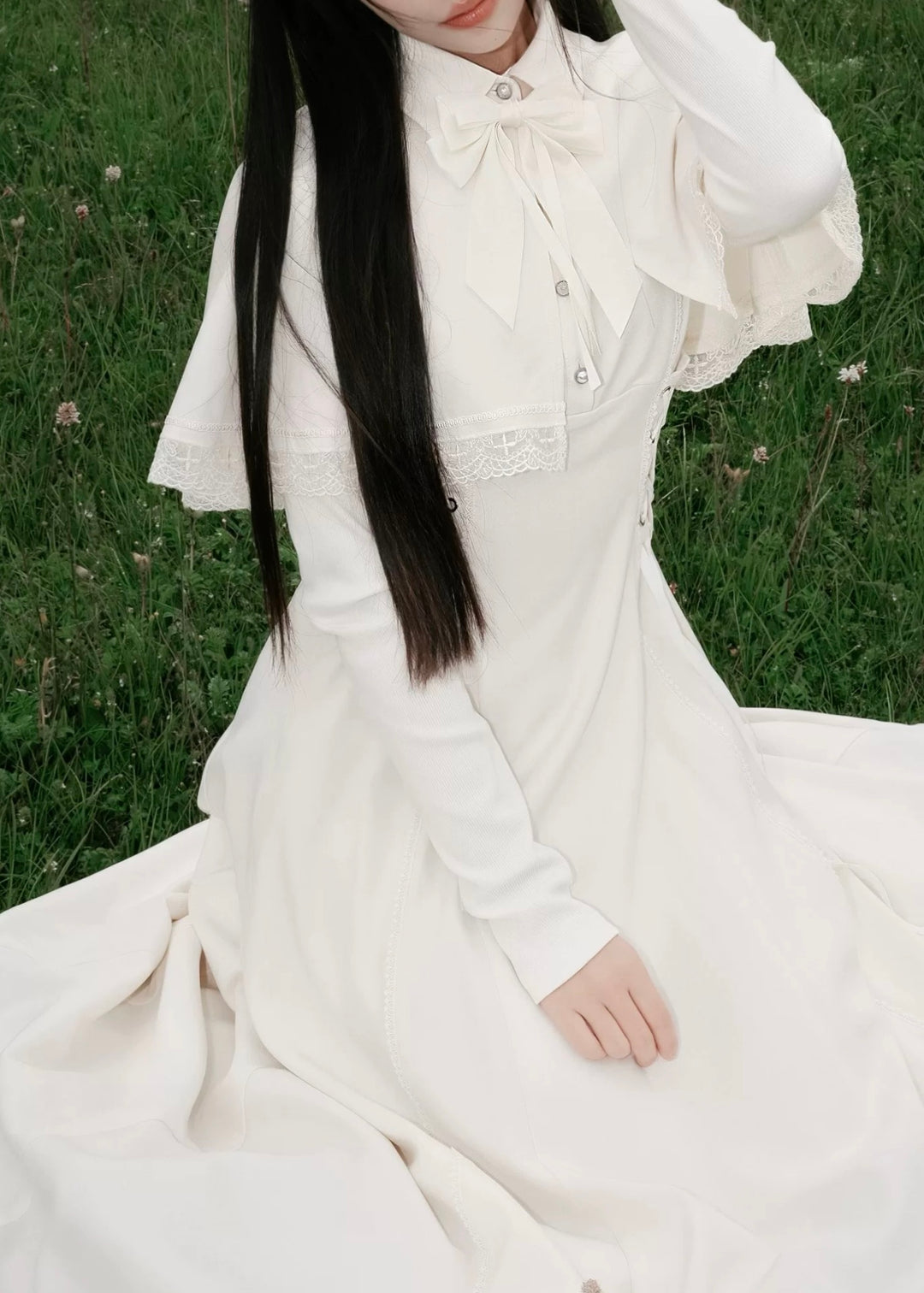 CLASSICAL CAPE RETRO LONG DRESS / LG1563