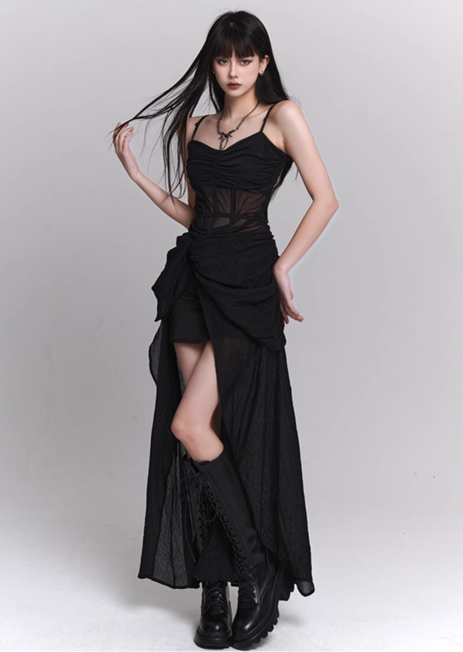 【即日配送】black gothic one piece dress / LG1101