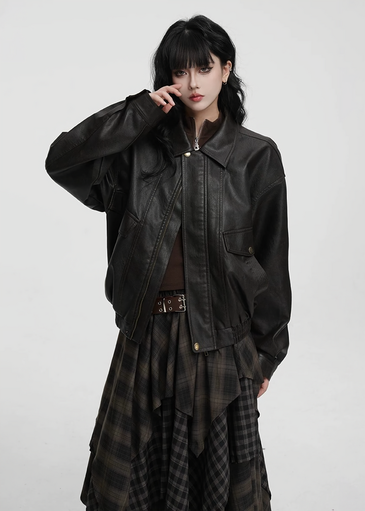 URBAN SHADOW PU LEATHER JACKET / LG1423