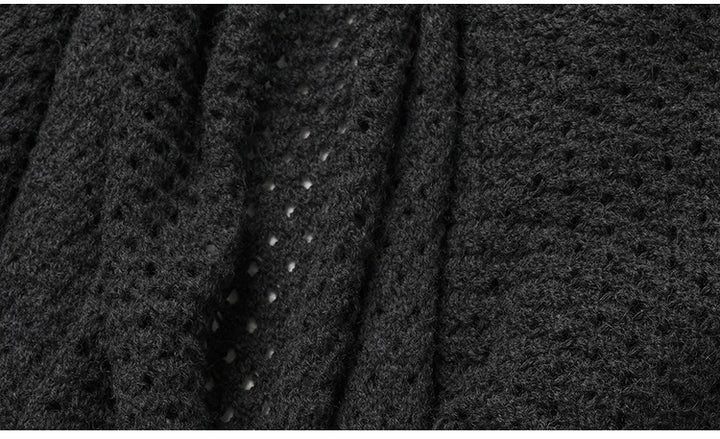 black knit cape / LG1174