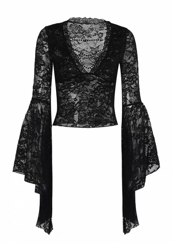 GOTHIC LACE FLARE SLEEVE TOP / LG1570