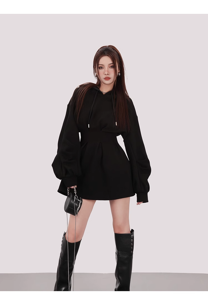 hooded sweatshirt dress/mu1102