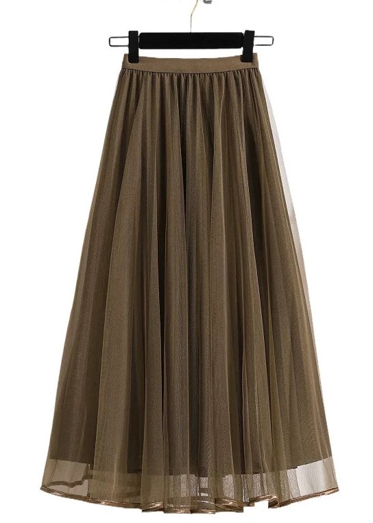 Reversible Mesh Long Skirt / LG1511