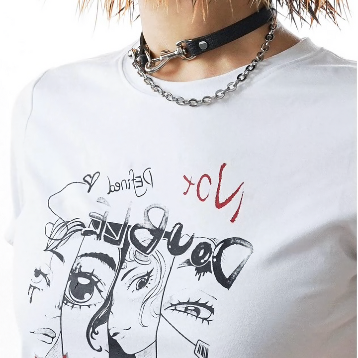 rock punk metal chain choker/a1105