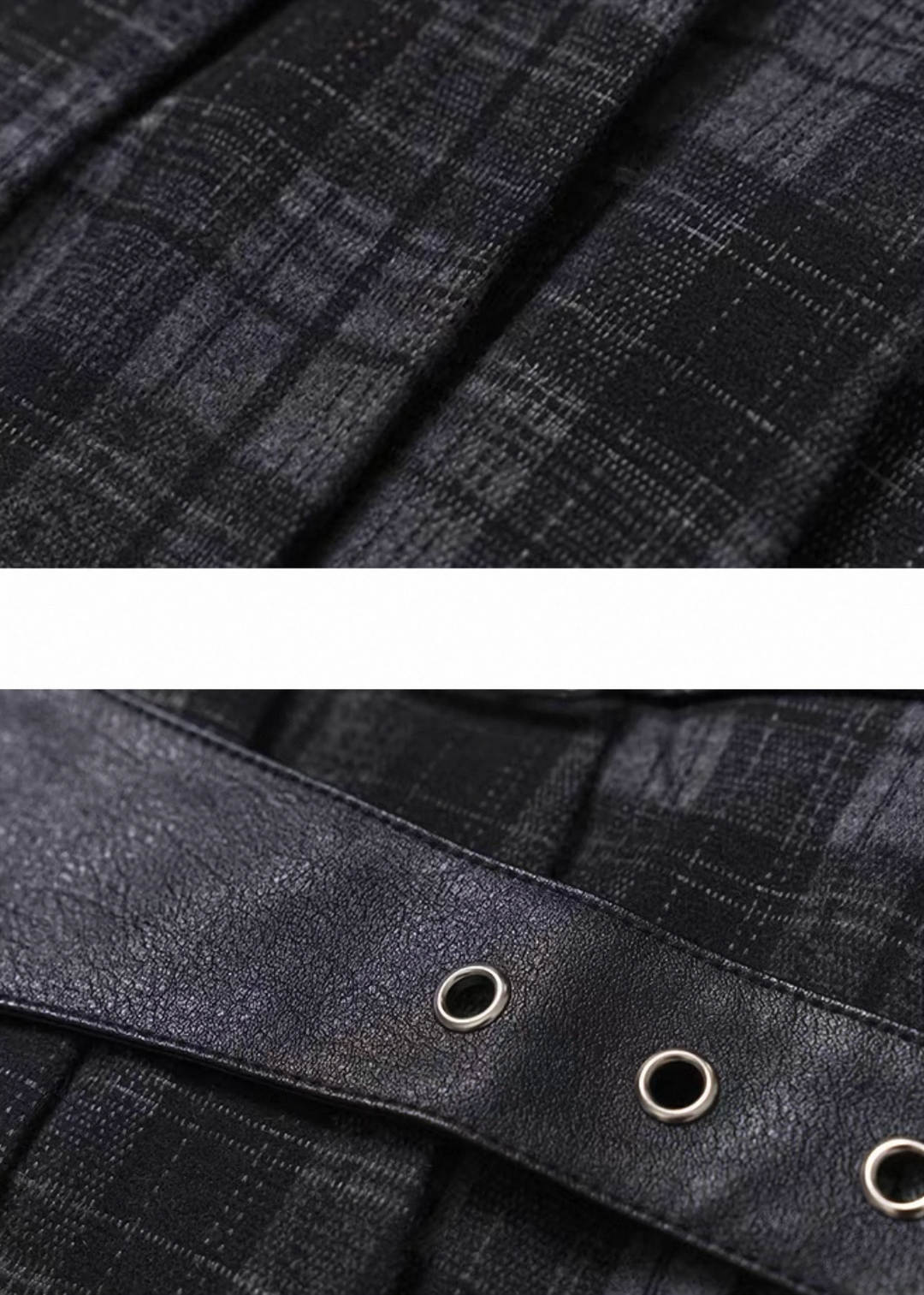 GHOSTLY CHECK RIBBON MINI DRESS / LG1490