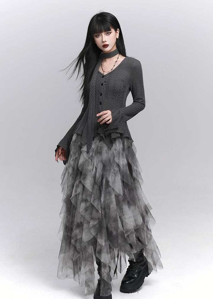 Layered Gothic Tulle Skirt / lg1347_e4r