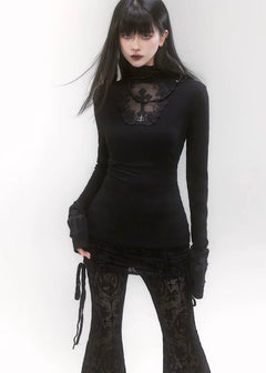 CROSS TURTLENECK SLIM FIT TOP / LG1187_e4r