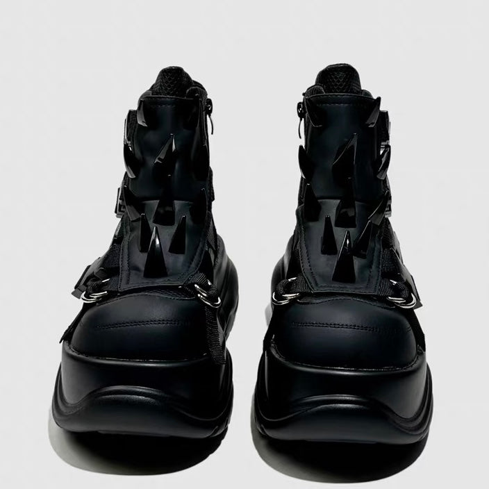 DARK Horn Strap Platform Boots / V1178