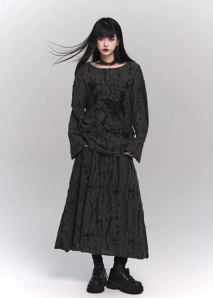butterfly blouse top &amp;amp; swing skirt / LG1210 