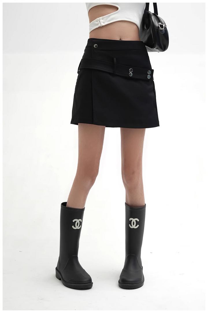 belted wrap skirt/sr1111