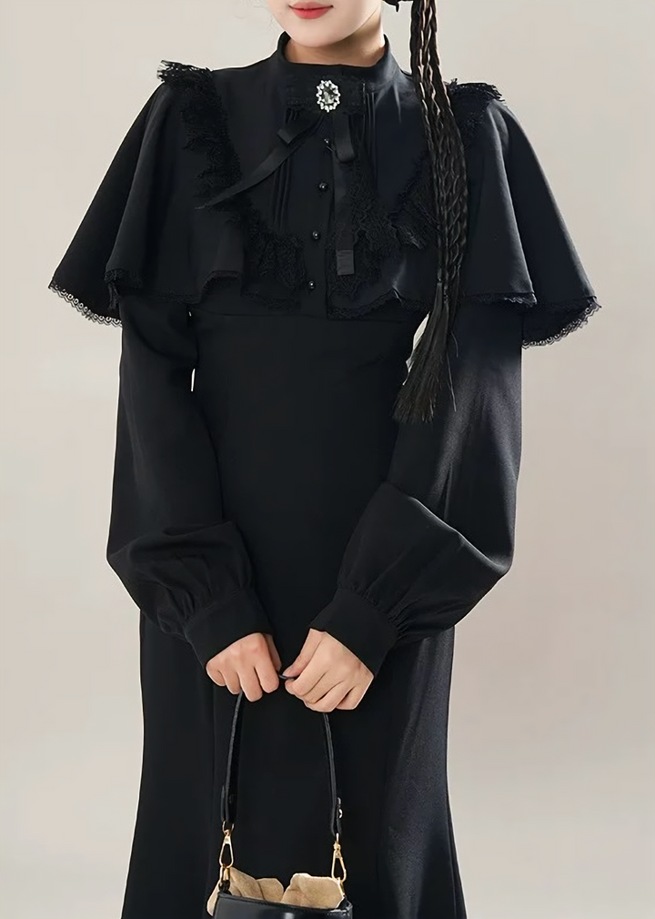 GOTHIC CAPE MERMAID DRESS / LG1603