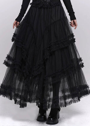 IRREGULAR LACE LAYERED SKIRT / LG1549