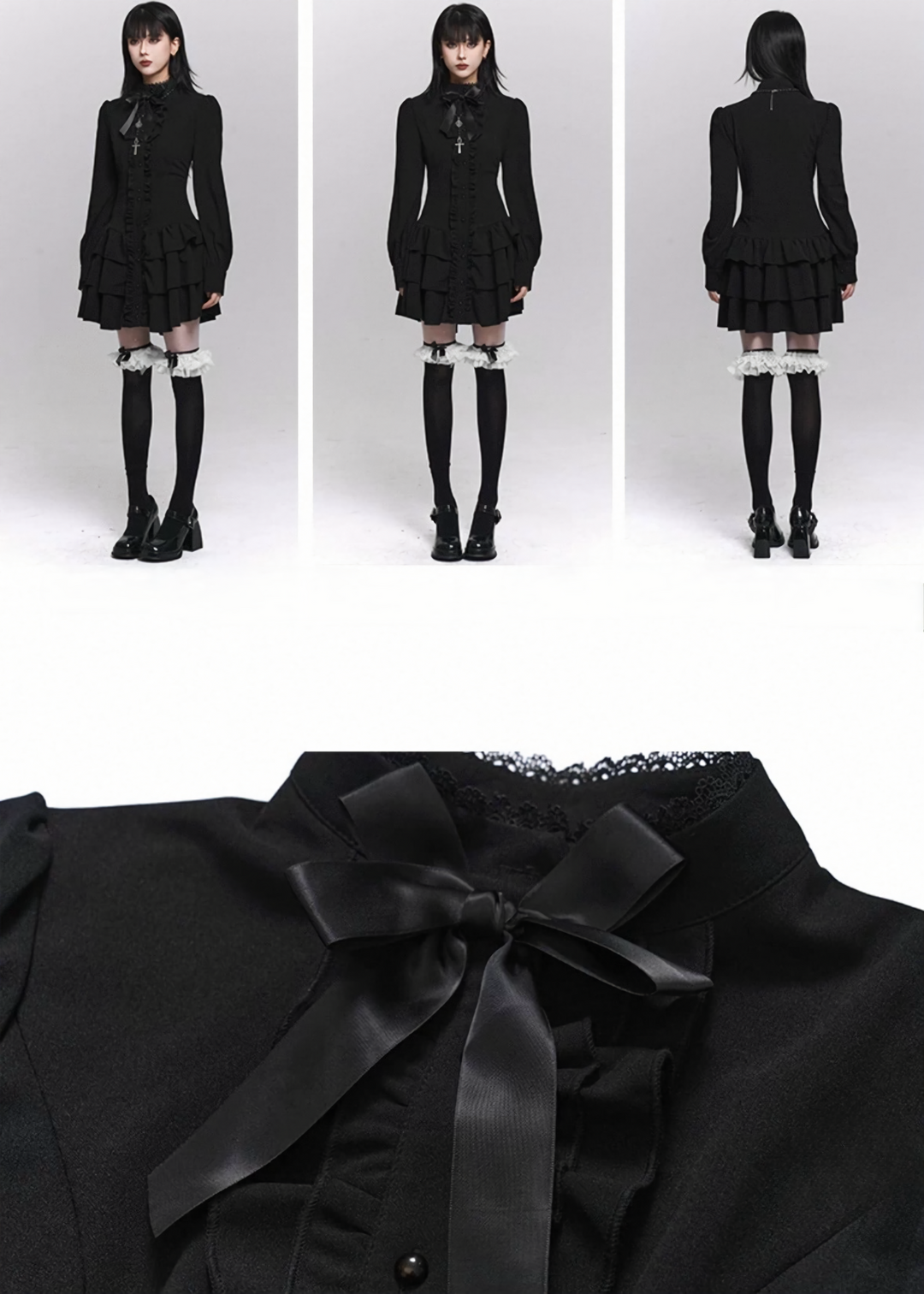 SILENT RUFFLE TIERED DRESS / LG1496